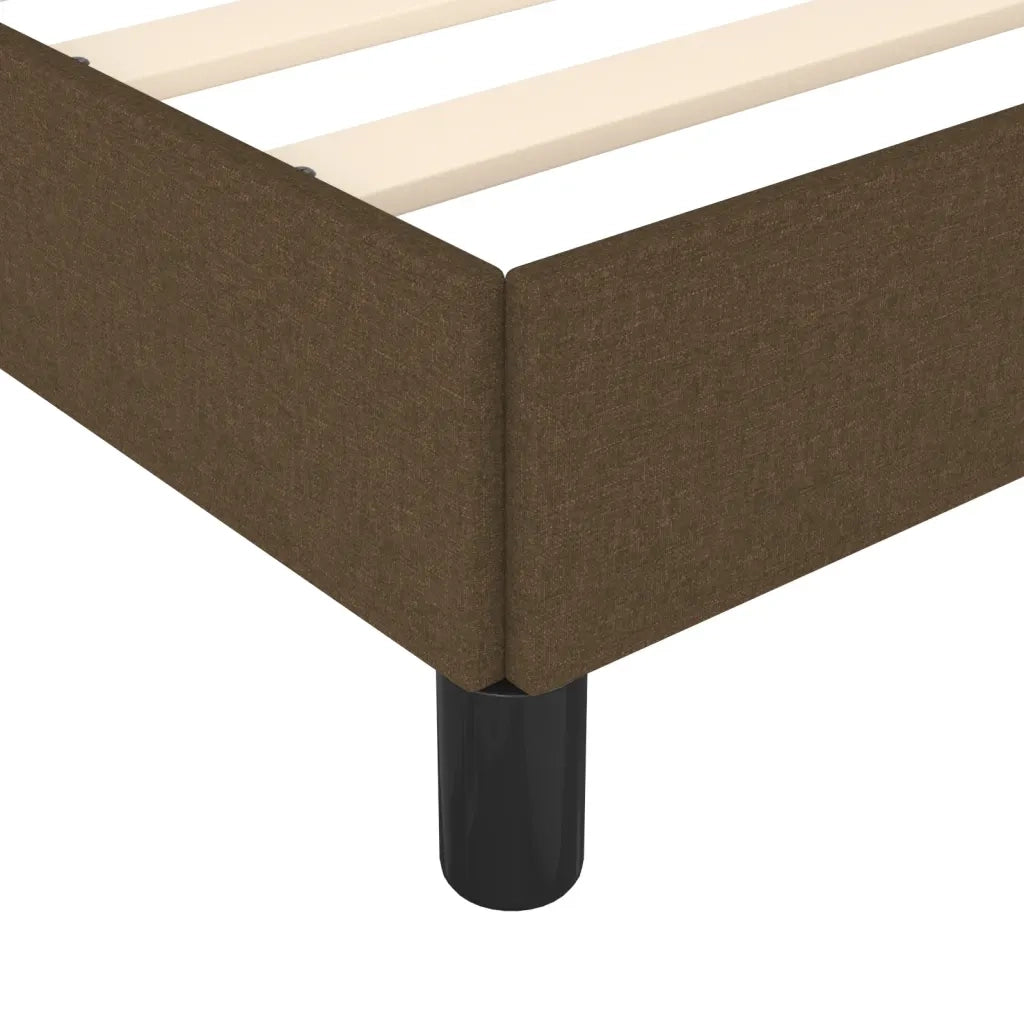 Giroletto senza Materasso Marrone Scuro 140x200 cm Tessuto 347069