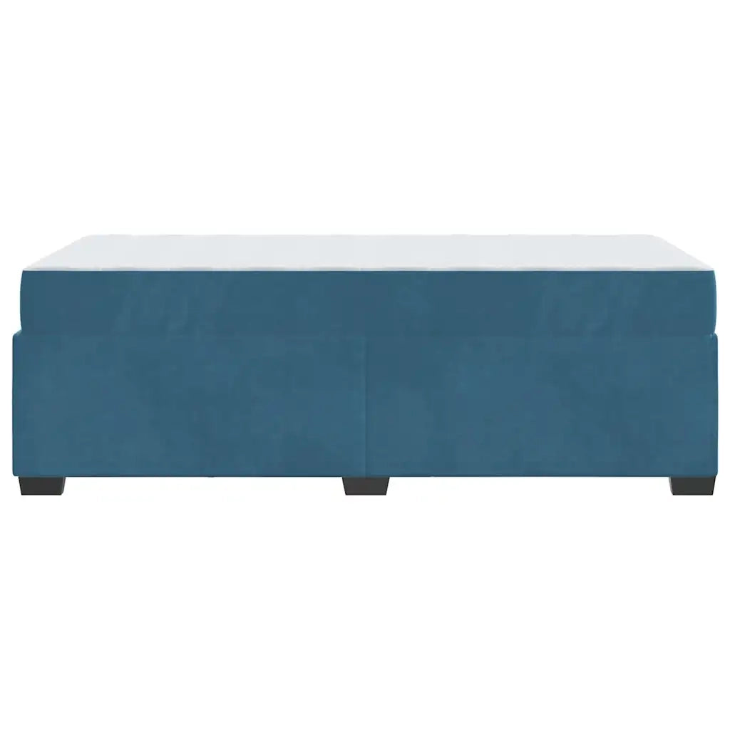 Struttura del letto con materasso Blu Scuro 90 x 190 cm Tessuto
