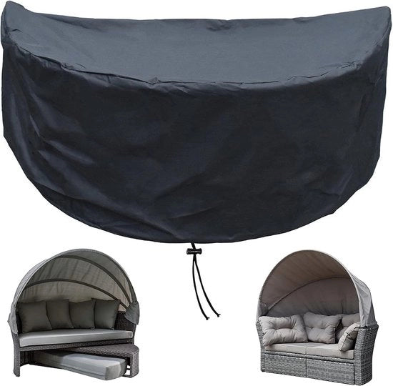 Copriletto per divano e letto - impermeabile e UV-resistente - 1 pezzo - nero - 420D