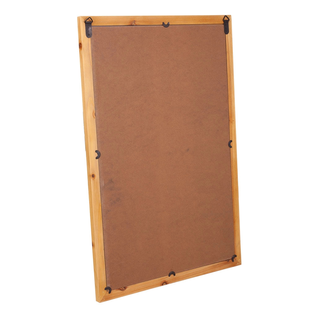 Specchio in legno e metallo marrone 60x2,5x90h