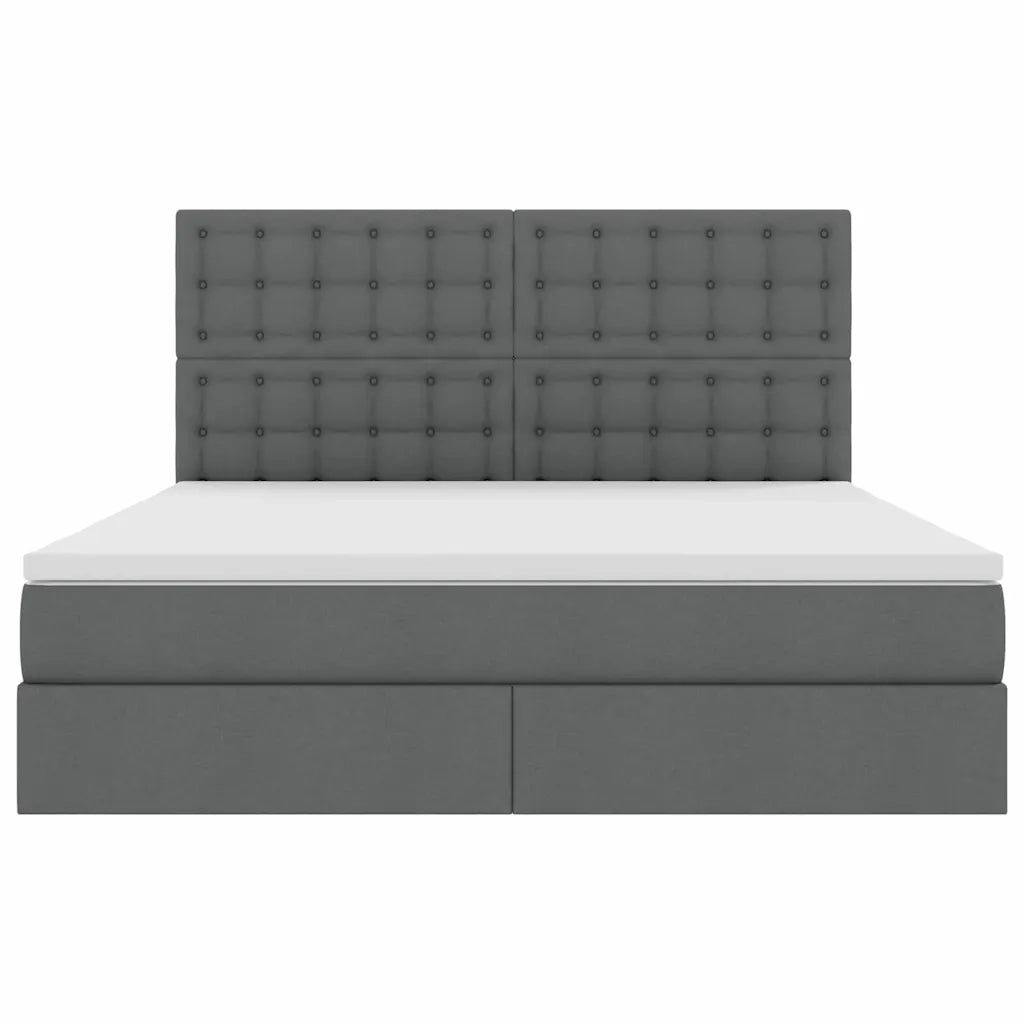 Letto con contenitore e materasso Grigio scuro 180 x 200 cm 3371923