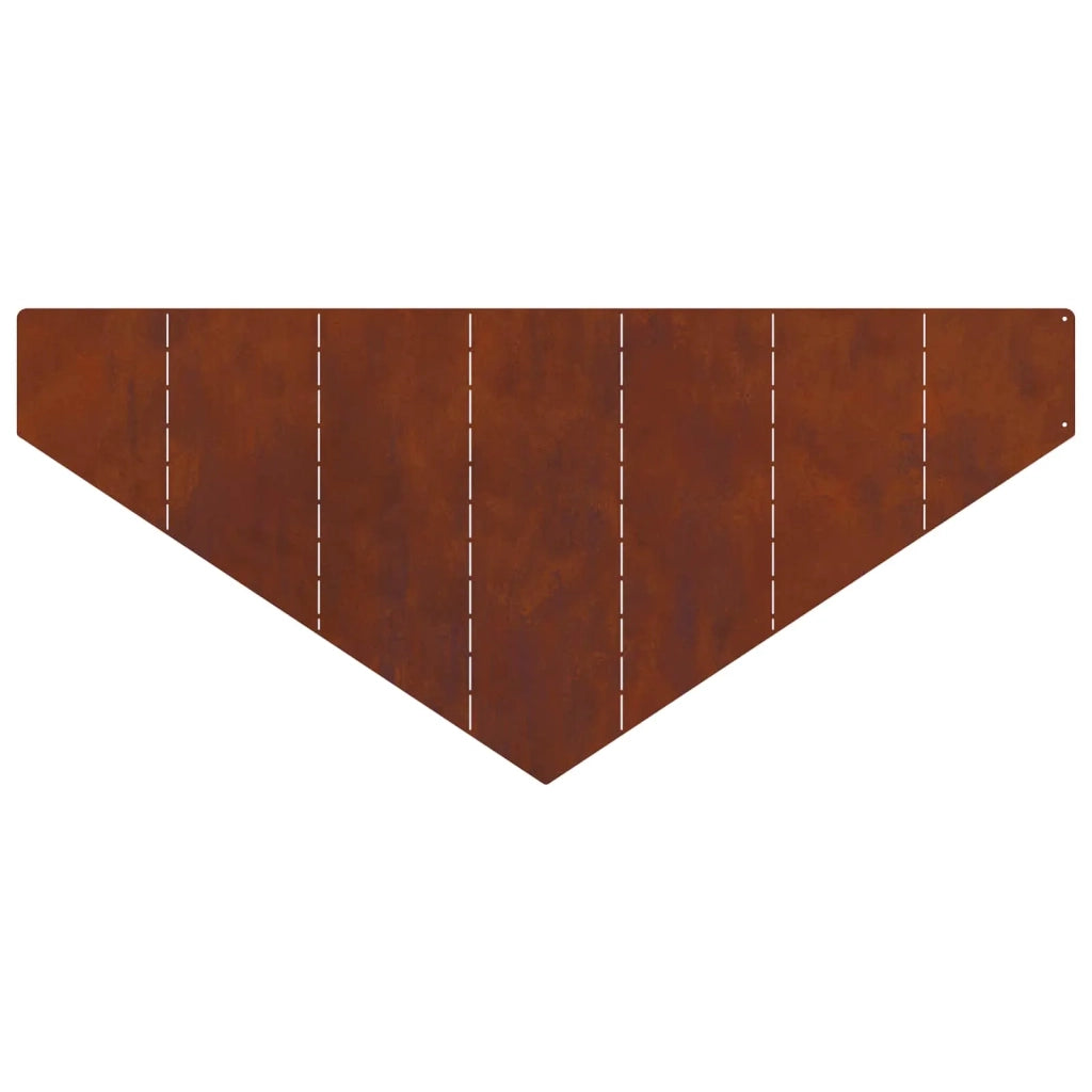 Bordura per Prato 100 x 45 cm Acciaio Ruggine 8008901