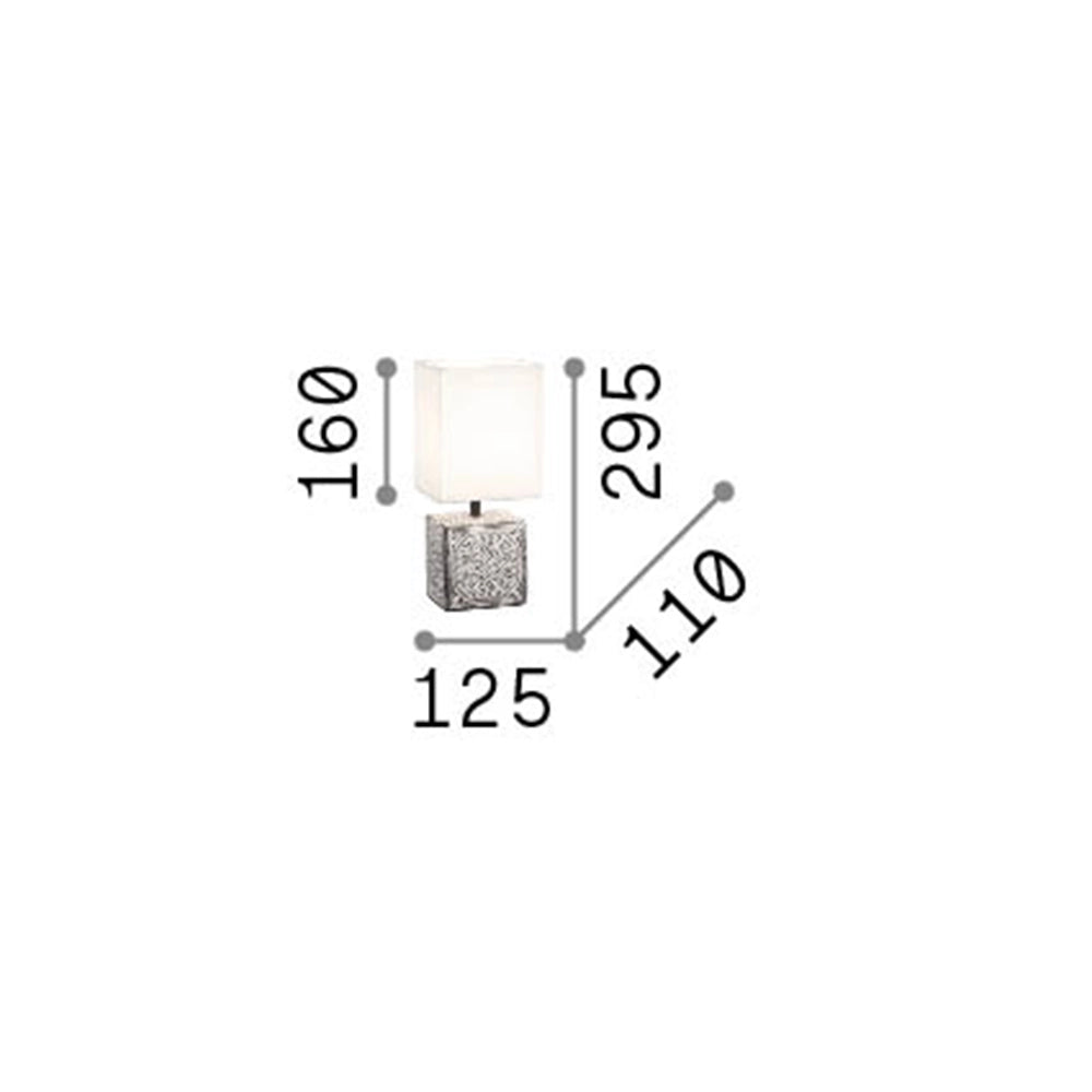Lampade Da Scrivania Shabby Chic - Provenzale Kali'-1 Metallo Bianco 1 Luce E14