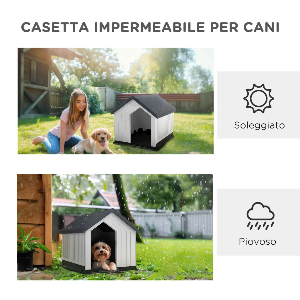 Casetta per Cani ¨C Minimal ¨C Grigio Plastica 62x61x60 cm