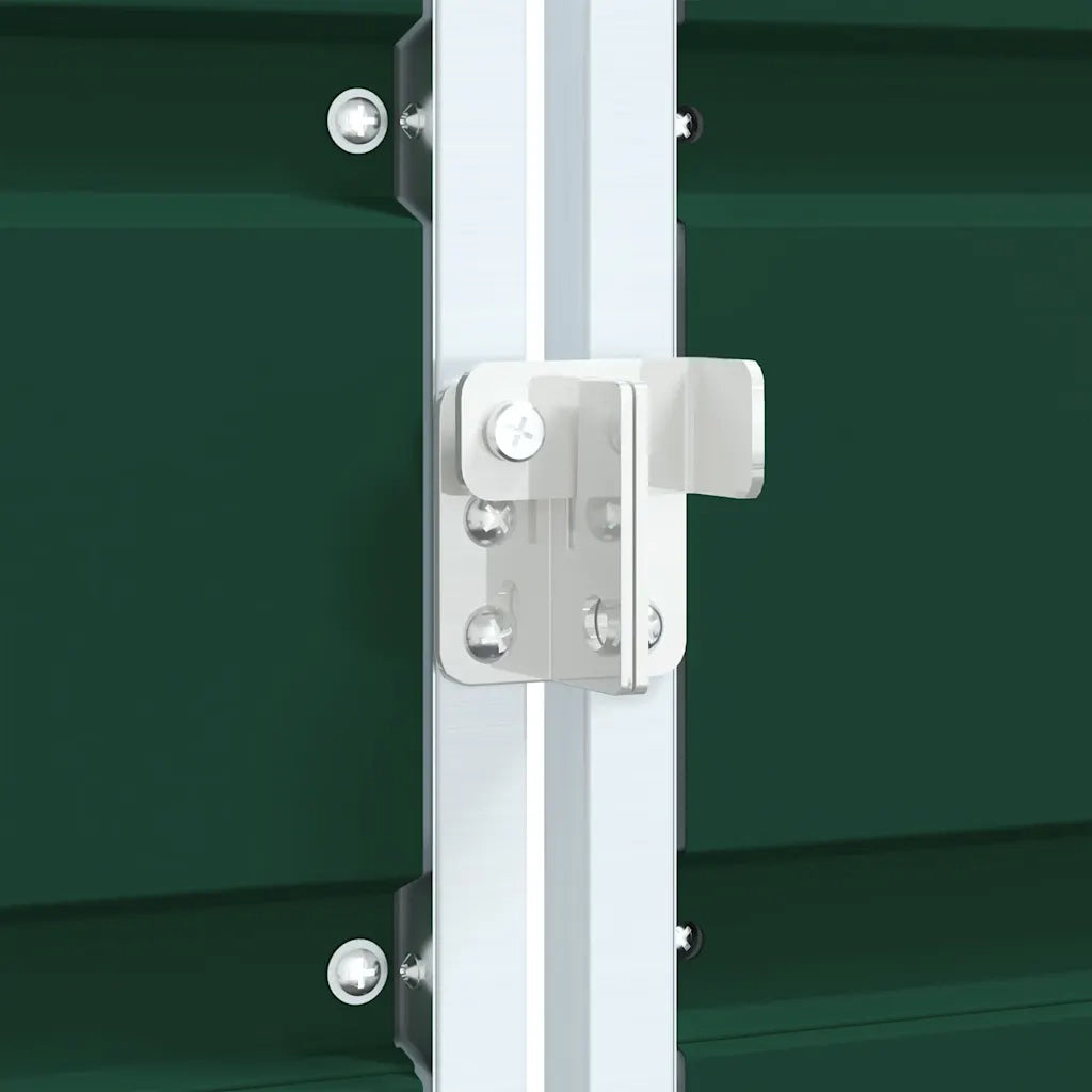 Copribidone con Ruote Bidone Singolo Verde 72x81x115cm Acciaio 4006171