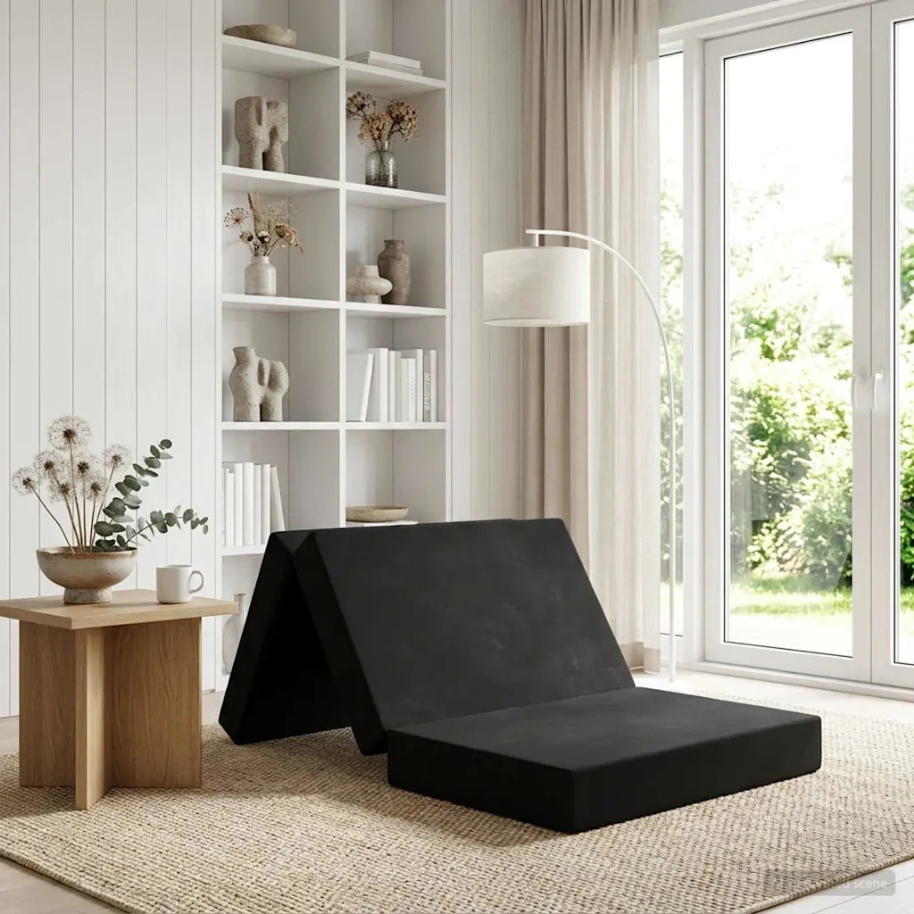Divano Letto Pieghevole 80 x 67 x 45 cm Nero 900183
