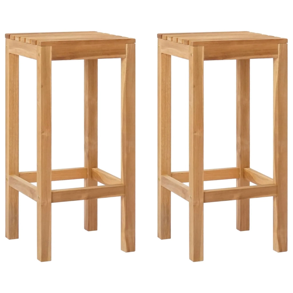 Sgabello da bar 2 pcs Marrone Legno di teak solido 42030009