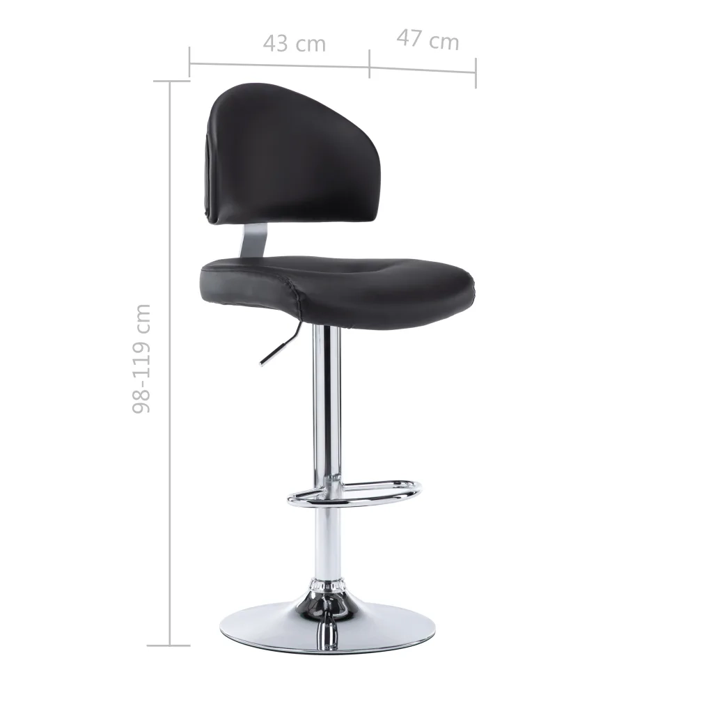 Sgabello da Bar Nero in Similpelle 249646