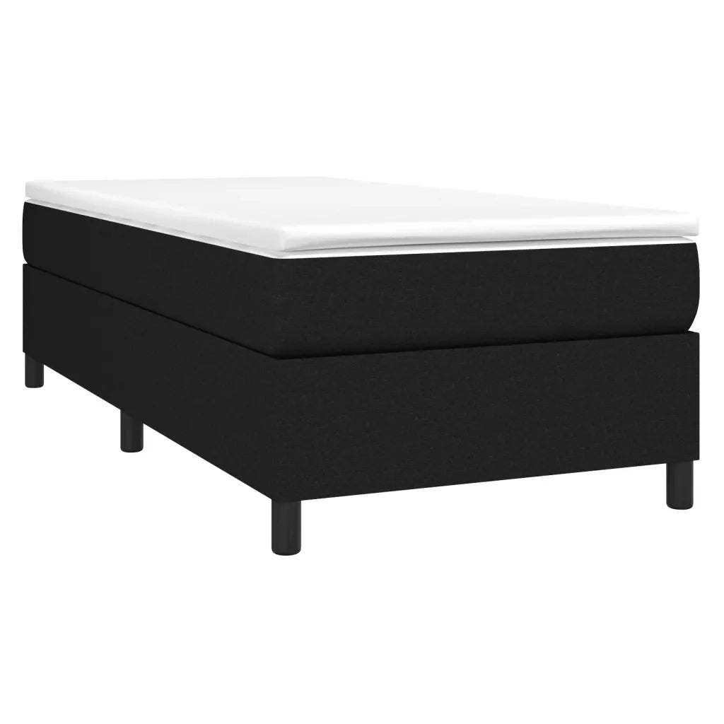 Giroletto a Molle con Materasso-Struttura Letto Nero 80x200 cm inTessuto 499867