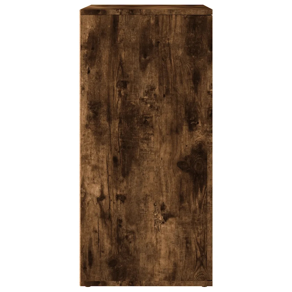 Credenze 2 pz Rovere Fumo 79x38x80 cm in Legno Multistrato