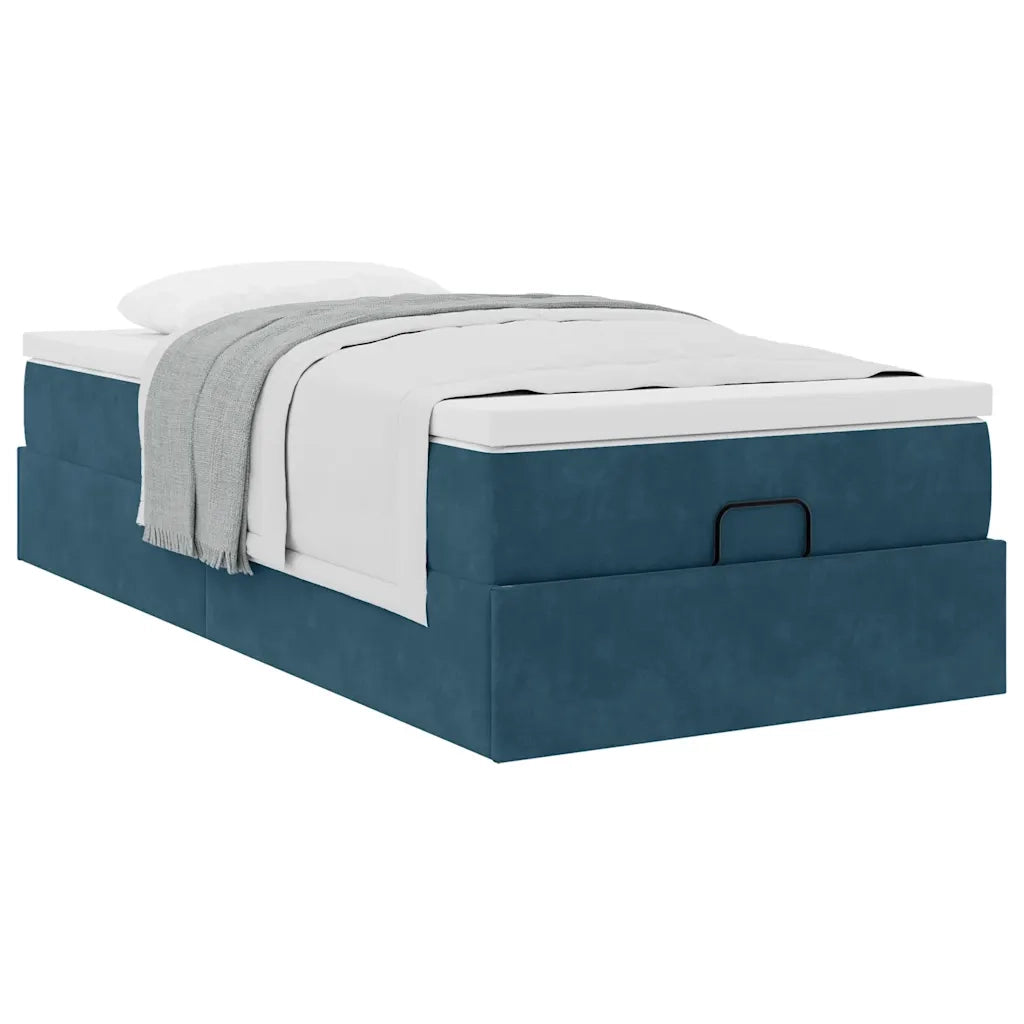 Struttura Letto Pouf con Materasso 90x190 cm in Velluto 3311157
