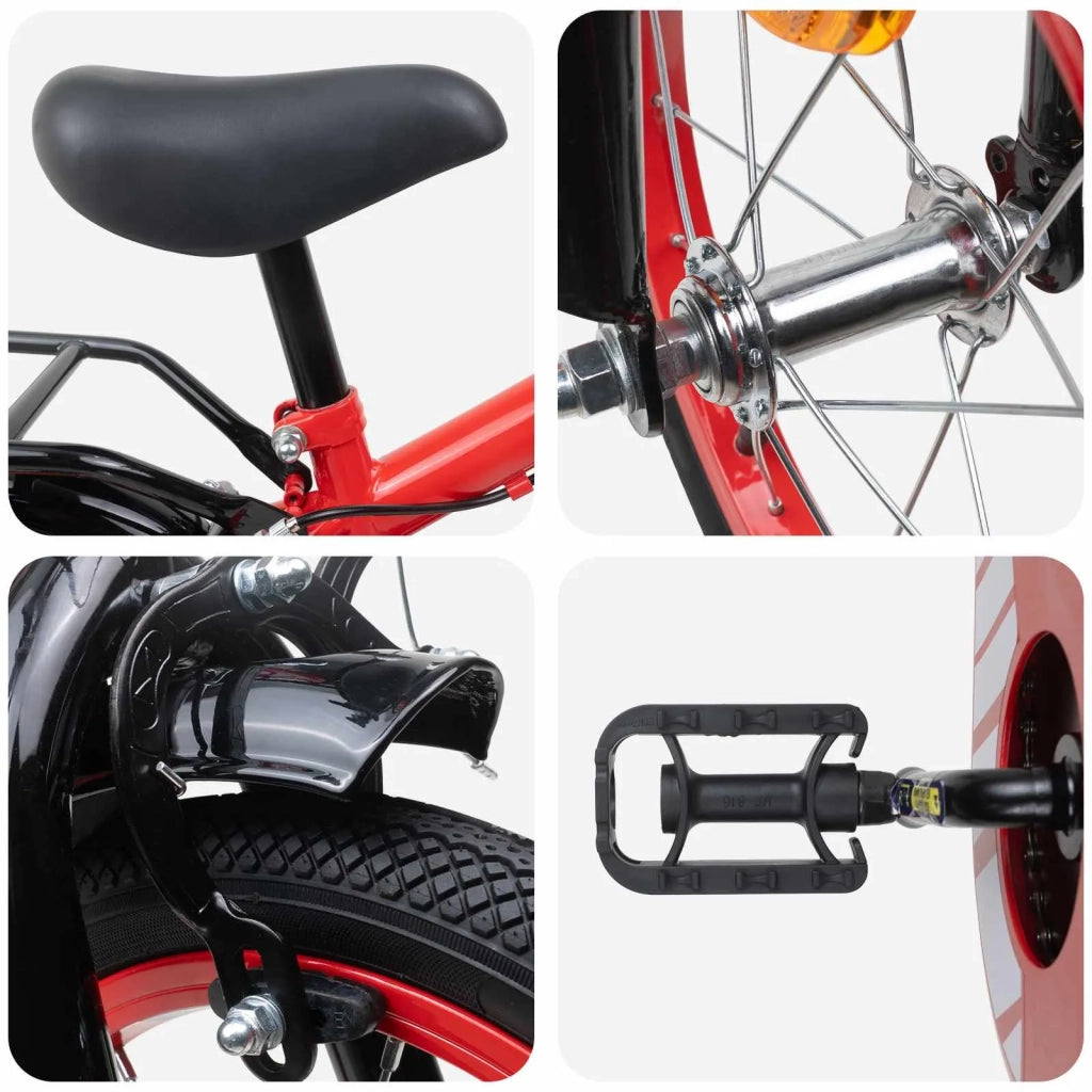 Bicicletta per Bambini 16 Pollici per bambini di 4-6 anni Rosso 42009361