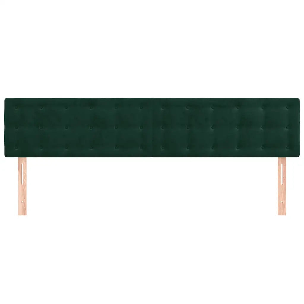 Testiera 2 pz-Set di 2 Testata-Testiera Decorativa Verde Scuro 80x5x78/88 cm in Velluto 887685