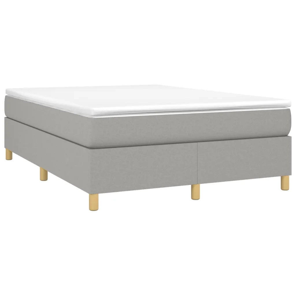 Struttura Letto a Rete a Molle Grigio Chiaro 140x190 cm Tessuto