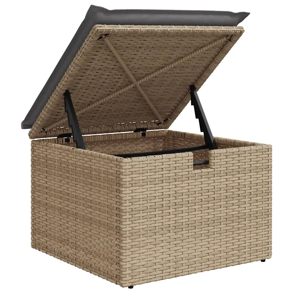 Set Divano da Giardino 8 pz con Cuscini Beige in Polyrattan 3326200