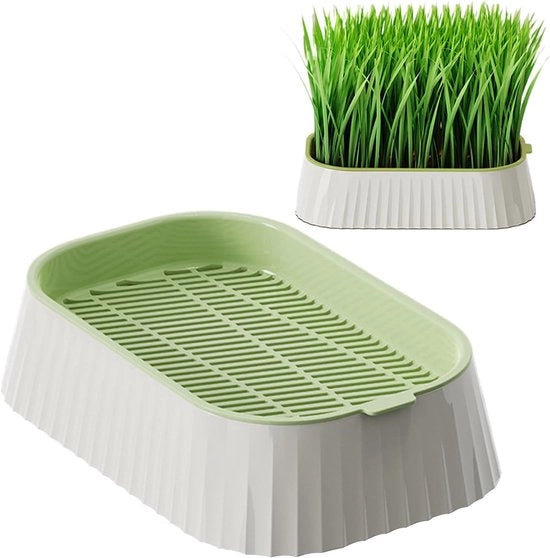 Bacchetto per erba dei gatti, contenitore riutilizzabile con 2 strati e fondo antiscivolo, vaso per erba dei gatti 

Specifica tecnica: 

- Materiale: 
- Capacità: 
- Misura: 
- Modello: 
- Codice prodotto: