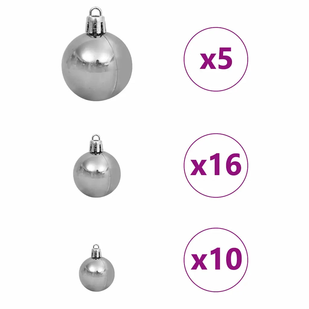Albero di Natale artificiale con luci integrate Verde 210 cm 3396774