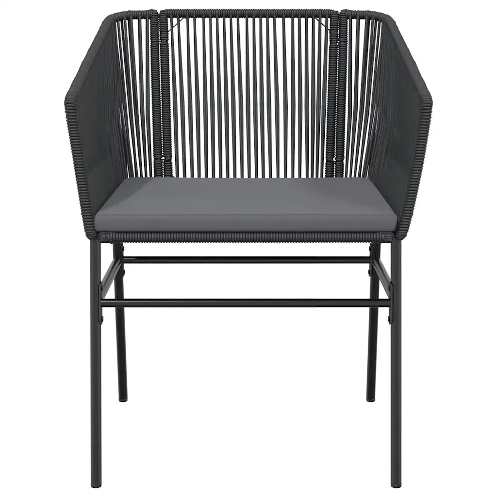 Set da Pranzo da Giardino con Cuscini 5 pz | Set Salotto da Giardino Polyrattan Vetro