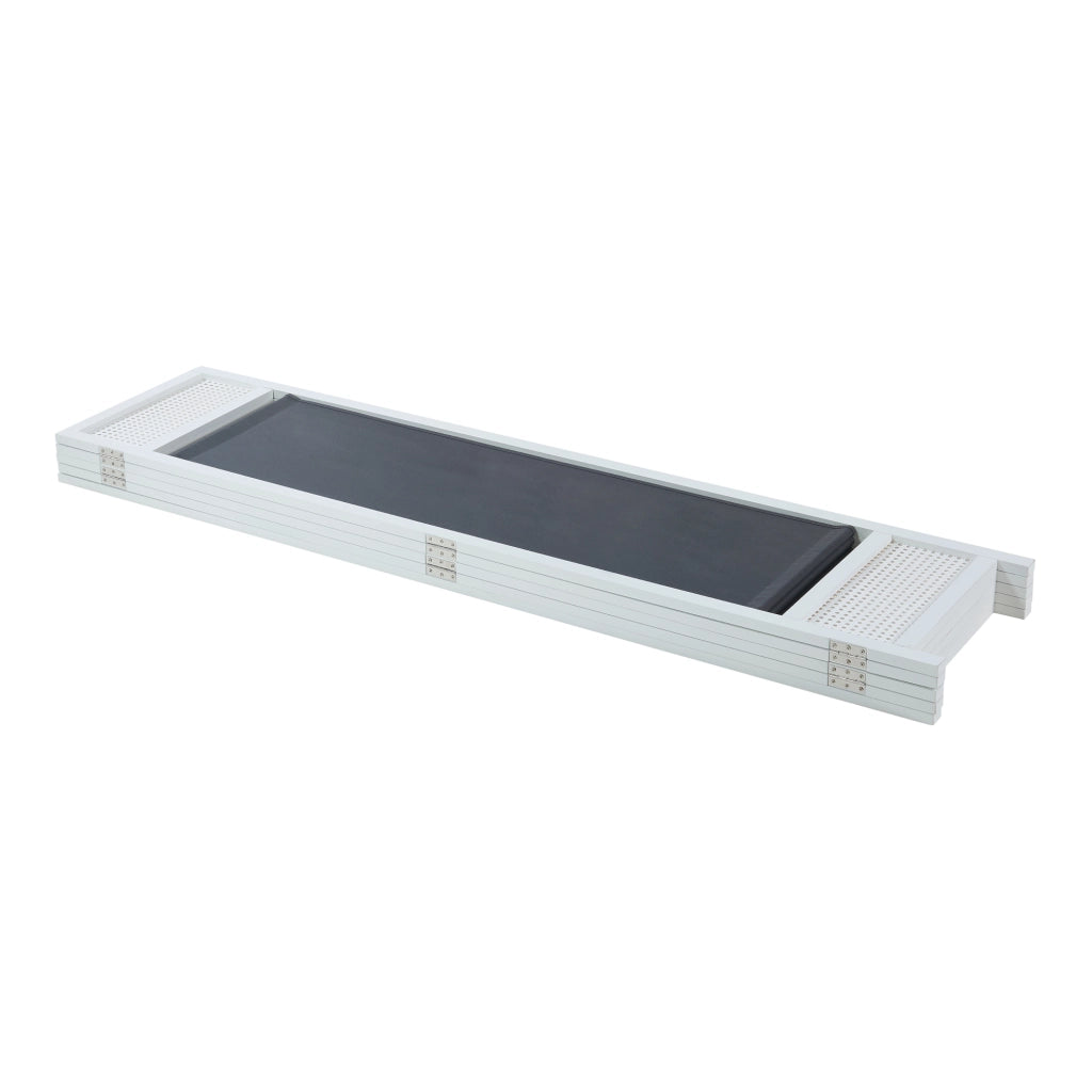 Paravento Pieghevole Dorotea per Interni Separè a 5 Pannelli 200 x 170 cm Bianco / Grigio Scuro [en.casa]