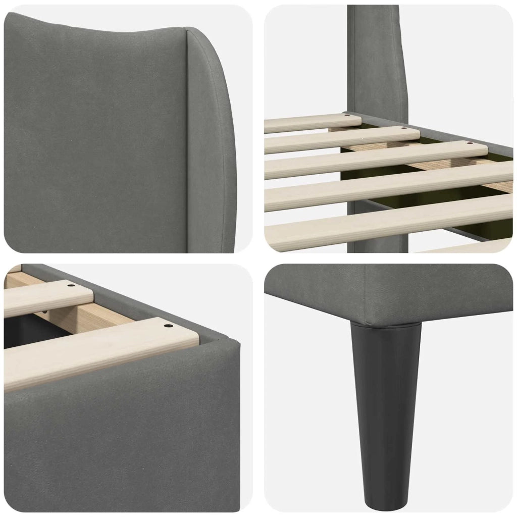 Struttura del letto Grigio Scuro 180 x 200 cm Velluto 42027936