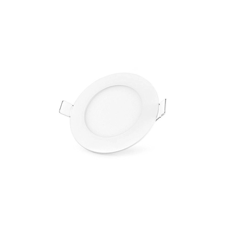 Trade Shop - Kit 10 Plafoniere Faretti Led Tondo O Quadrato Da Incasso Con Alette 6w - -bianco Freddo  Tondo    -