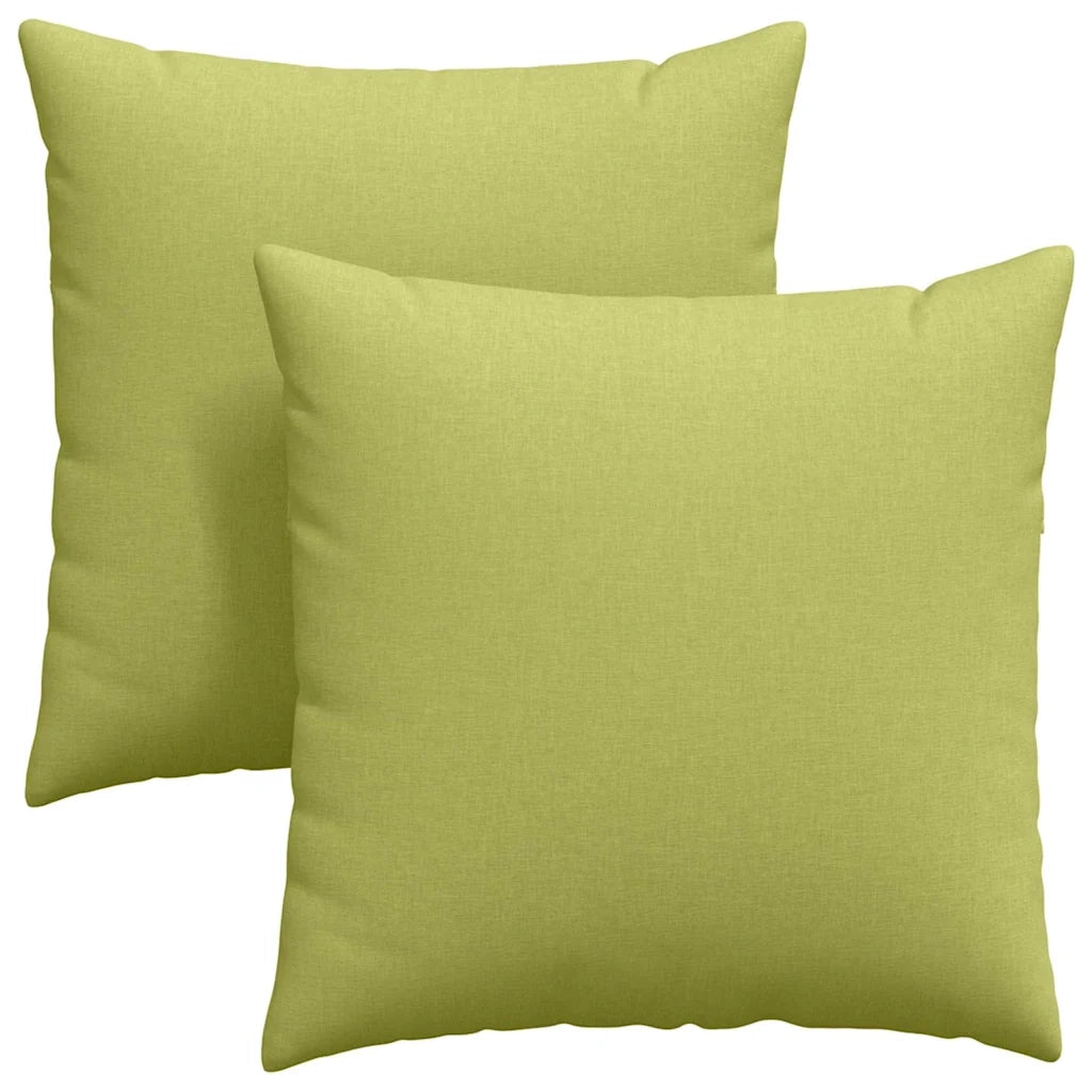 Cuscini da Divano 2 pz-Set di 2 Cuscini per Sofa Verde chiaro 60 x 60 cm Tessuto