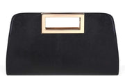 Clutch per donna, Borsa a tracolla elegante per mano Tasca crossbody in pelle vegetale con cinturino a fascia per polsini Clutch crossbody per matrimoni Tempo libero Feste Nero