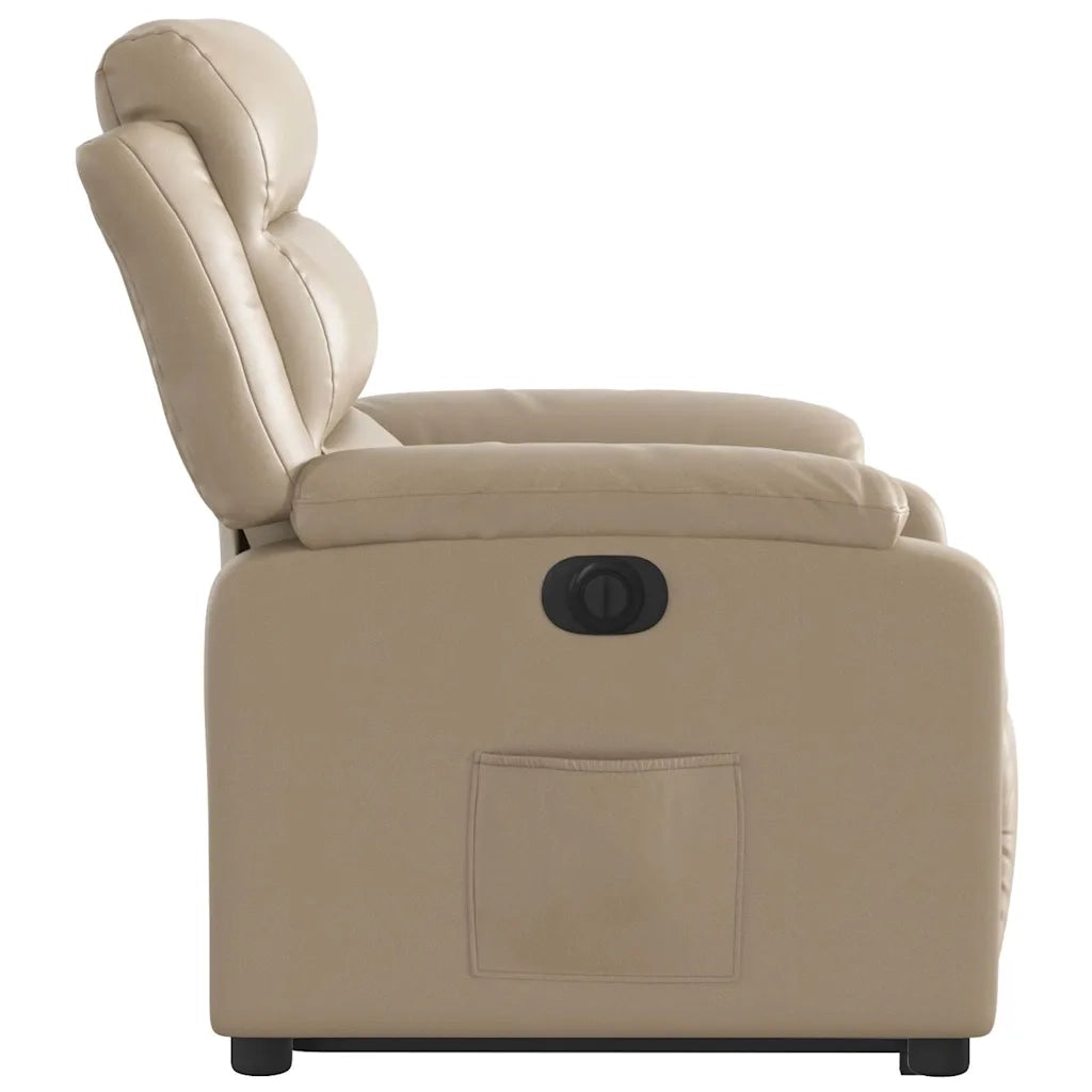 Poltrona Alzapersona Reclinante Elettrica Cappuccino Similpelle 3205062