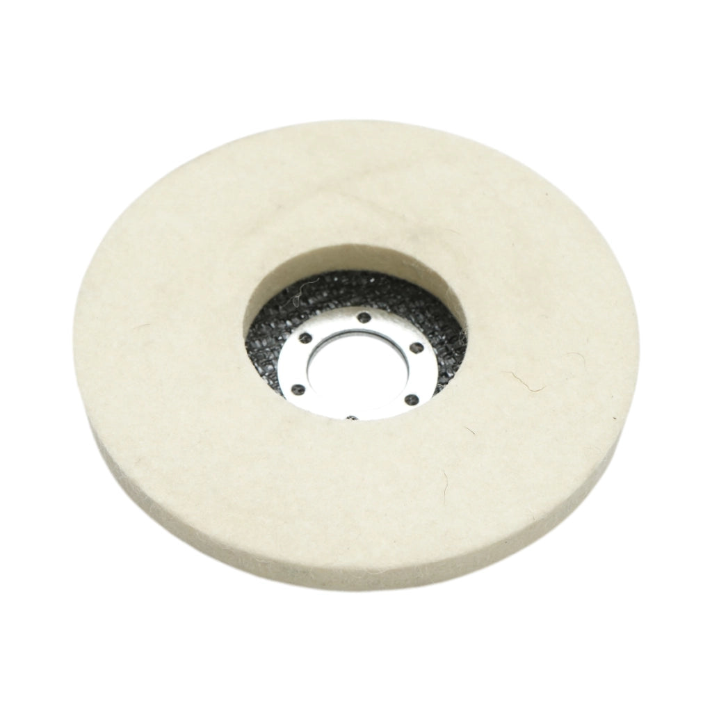 Disco lucidante in feltro 125x12x22,23 mm, per lucidatura e finitura di metalli, acciaio inossidabile e alluminio. Breckner Germany