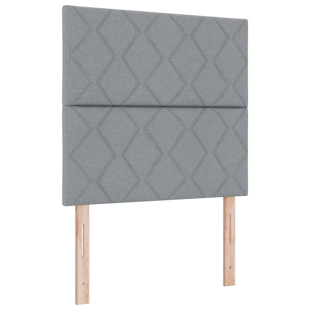 Letto a molle con materasso Grigio chiaro 100 x 200 cm Tessuto 3339441