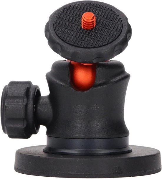 Mini-testa di baleno con vite 1/4 pollice, stantuffo magnetico con 360 gradi di rotazione, per azione camera magnetica per stativo e selfie stick