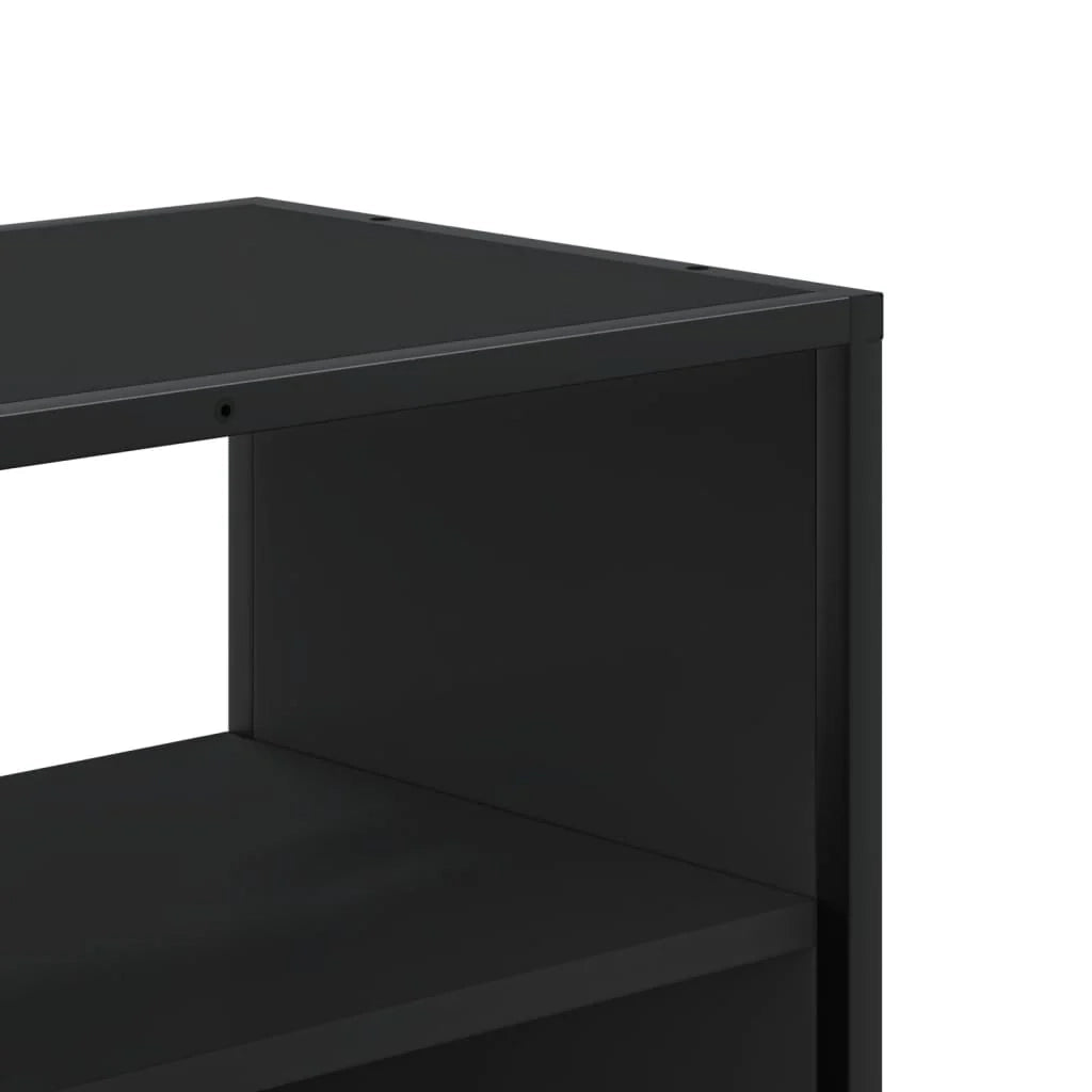 Mobile TV multimediale mensola TV credenza mobile TV sala da pranzo soggiorno camera da letto 100 x 31 x 39,5 cm legno ingegnerizzato e metallo nero 02_0025440