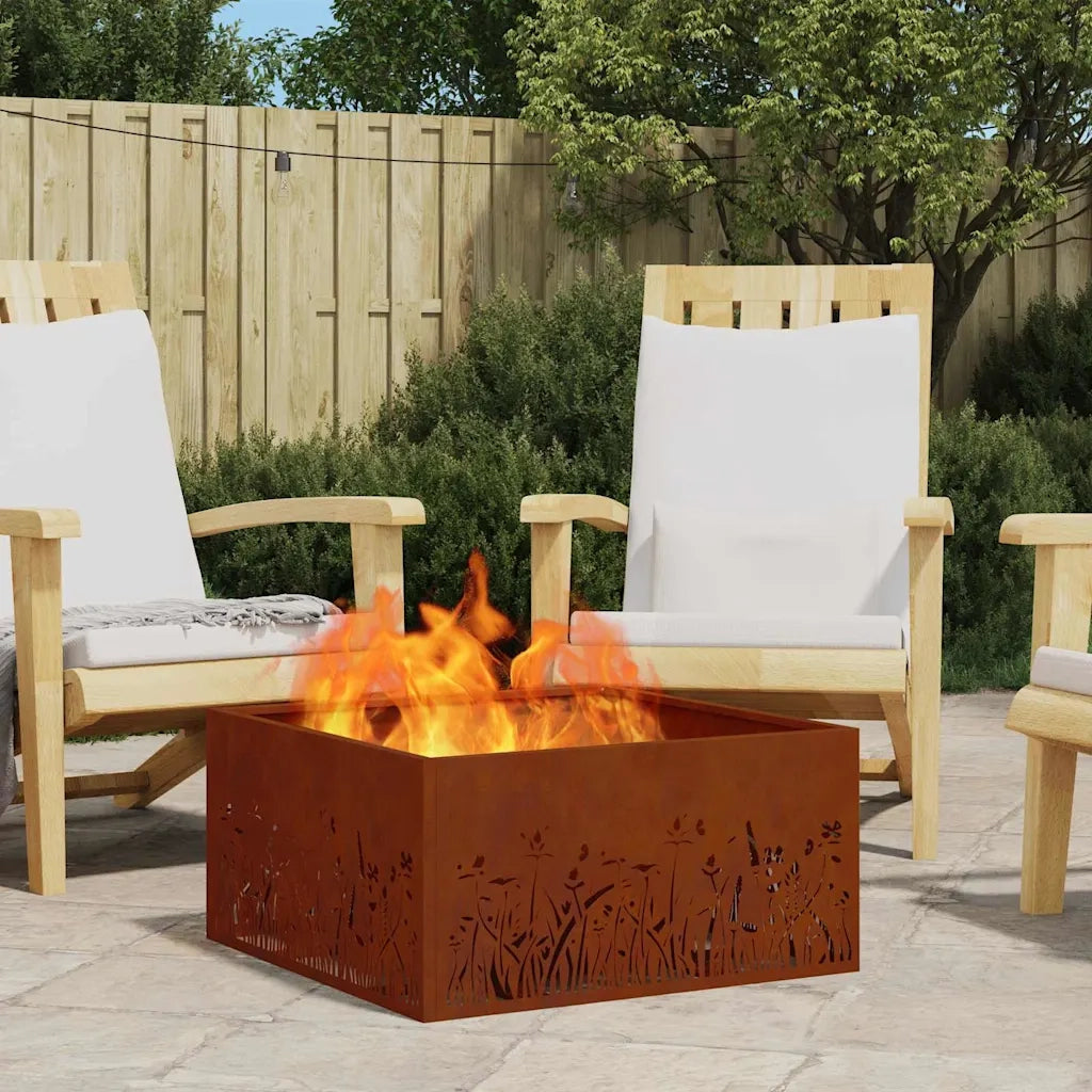 Focolare-Stufa-Camino Marrone 60 x 60 x 30 cm Acciaio 854682