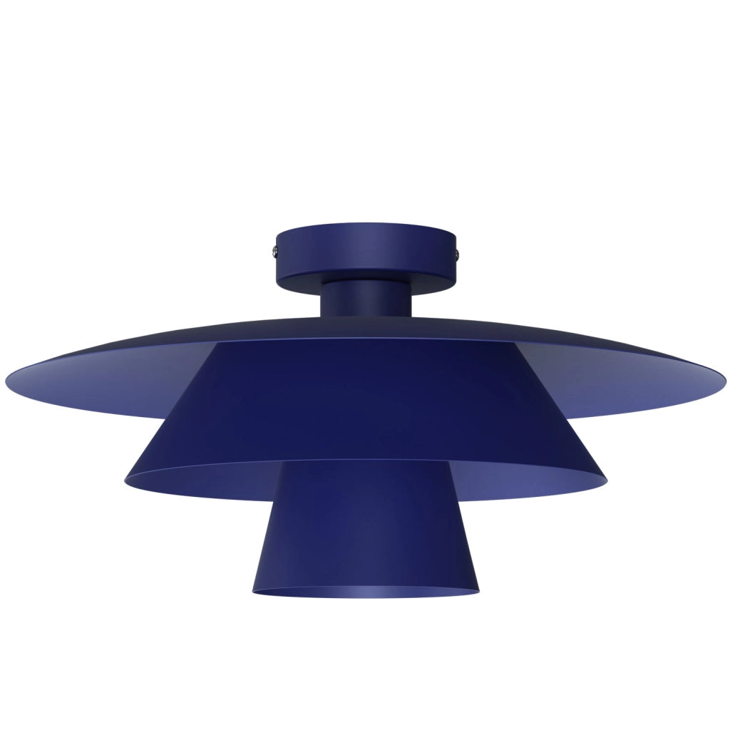 Lampada da soffitto Plato 1xE27 blu navy metallo Luminex