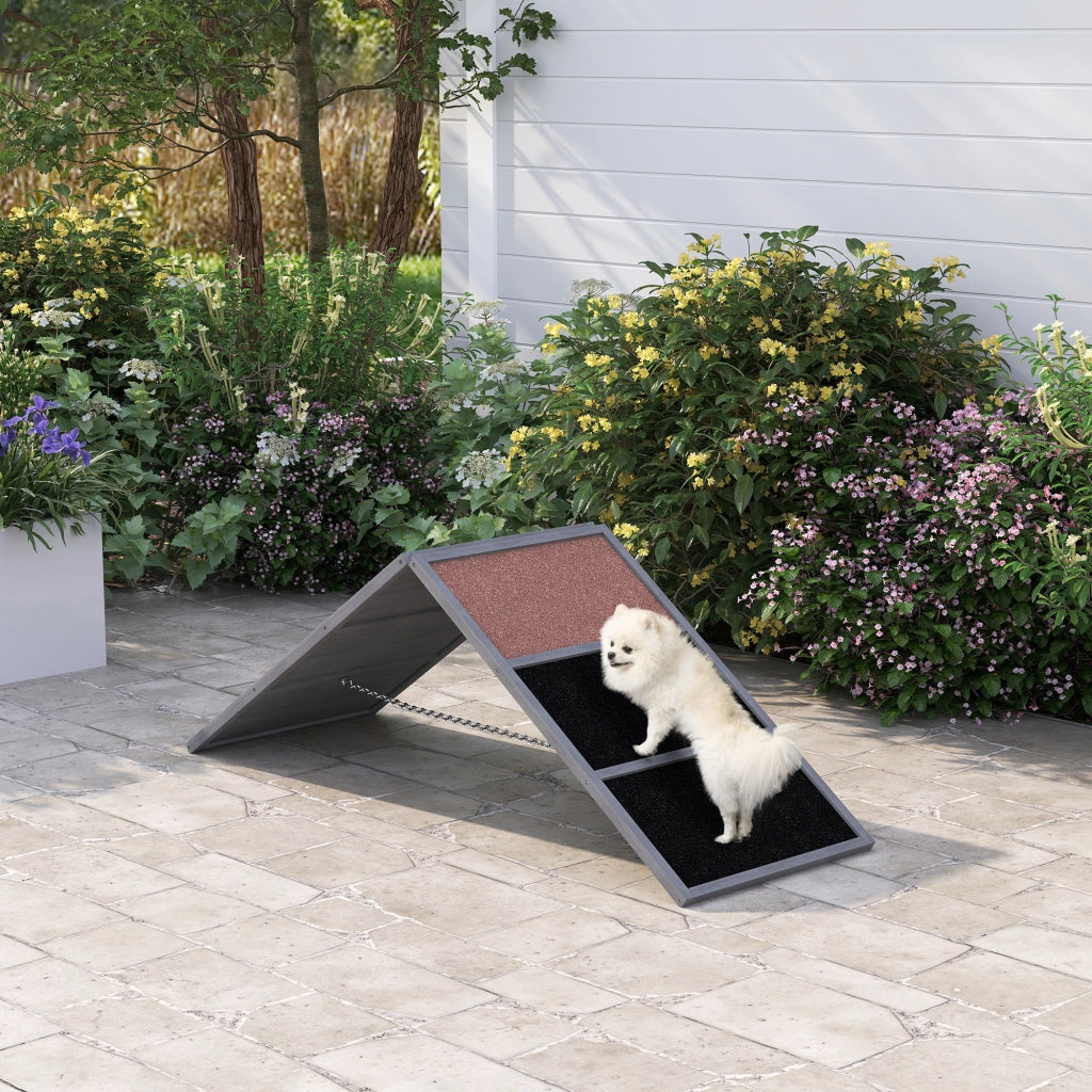 Rampa Agility A-Frame ¨C Xylo ¨C Superficie Antiscivolo 173x59x66cm Grigio