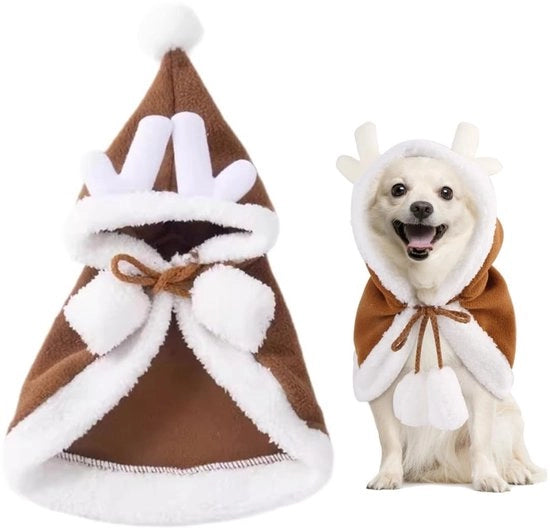 Costume per animali da festa con materiale di alta qualità - Costume di Babbo Natale - Costume per gatti/cani - Abbigliamento festivo - Respirabile e comodo - Ideale per interni/esterni