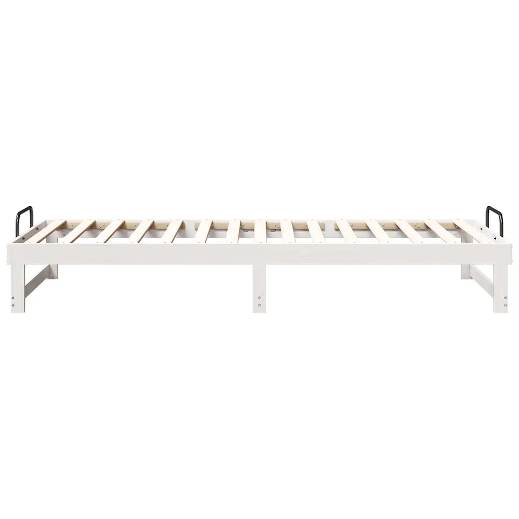 Letto singolo | Letto per adulti | Struttura del letto Bianco 100 x 220 cm Pino massello