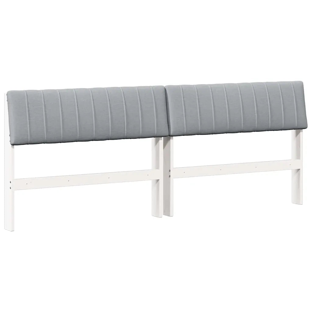 Testiera | Testata imbottita Grigio chiaro 200 cm Pino massello