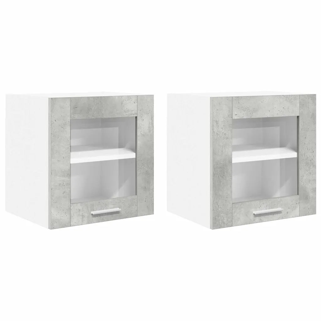 Armadio pensile | Mobile da Cucina Riga 2 pz Grigio cemento 40 x 31 x 40 cm