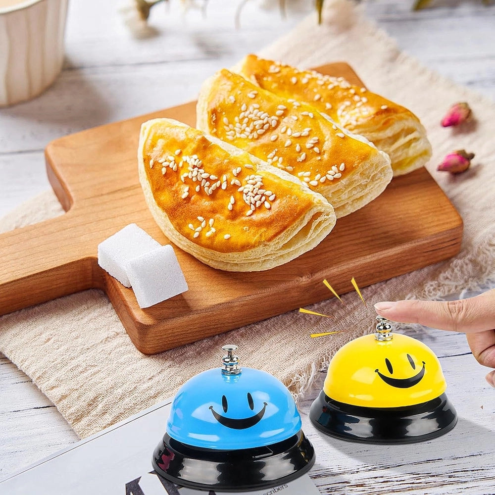 Trade Shop - Campanello Da Tavolo In Acciaio Inox Da Chiamata Con Sorriso Per Hotel Ristoranti -