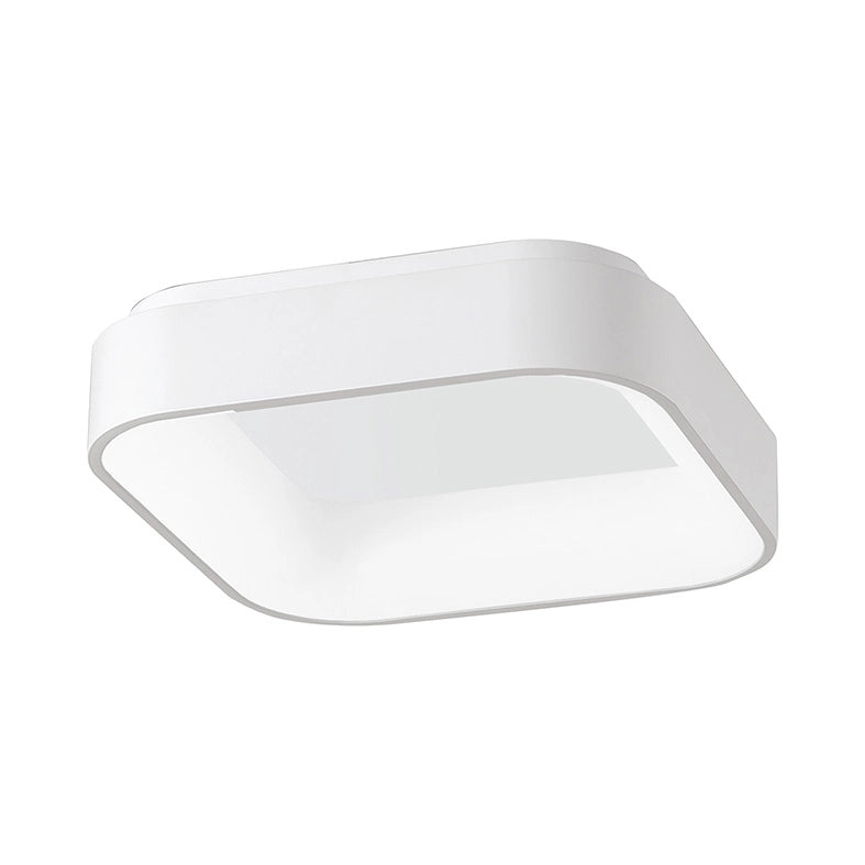 CHOPIN - Plafoniera Quadrata a LED 36W, 3000K, Luce Calda, Struttura in Metallo Bianco, Diffusore in Metacrilato, IP20 - Rossini Group