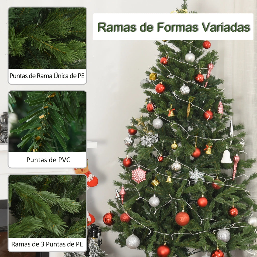 Albero di Natale Artificiale 90x180 cm con Base Pieghevole ¨C Minimal ¨C Verde