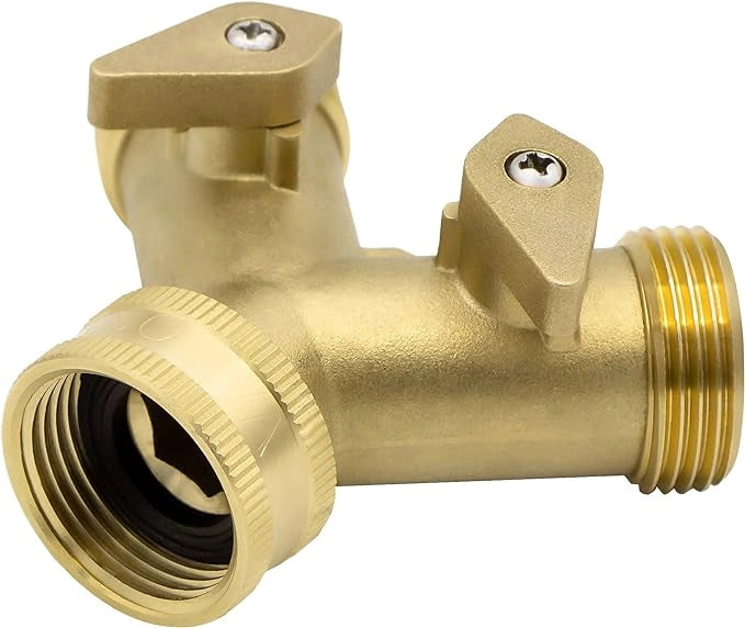PRESA RUBINETTO DOPPIA USCITA IN OTTONE F 3/4 x M 3/4 x M 3/4 - IDEAL STAR