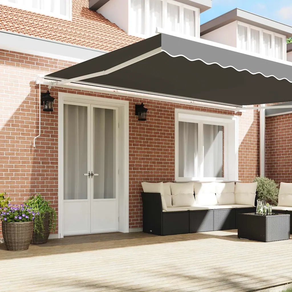 Tenda da Sole Bianco 5 x 3 m Metallo 143048