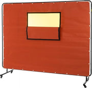 Lasgordino 1,83 x 2,44 m Lamezza Ramea Frame Rosso Resistente al Fiamma Lasgordino in Fibra di Vetro e Acciaio di Carbonio Adatto per Laboratori di Lavorazione con Luce Laser Ispezioni Automobilistiche Cantiere Navale e Altri Luoghi Industriali