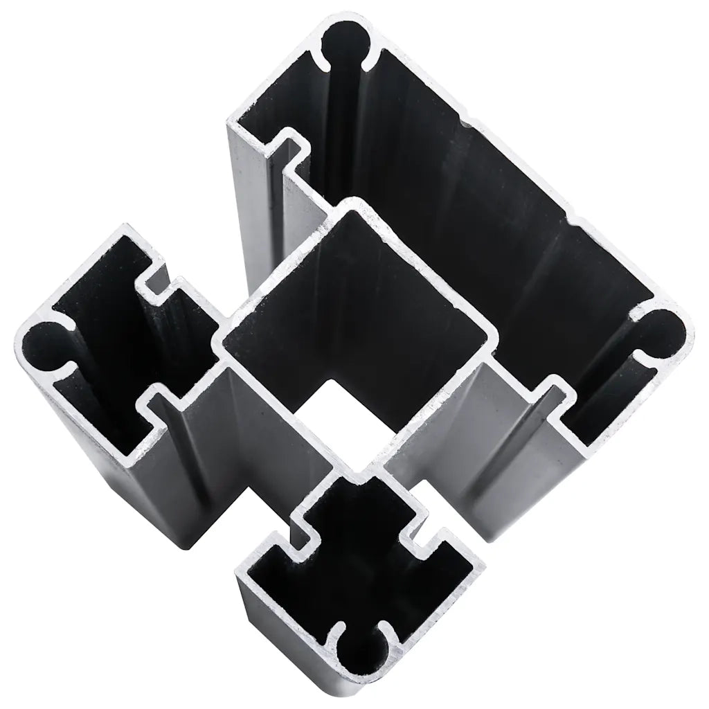 Pannello di recinzione | Recinzione da Giardino in WPC 180x146 cm Nero
