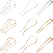 Set di Forbici per Capelli con 9 Pezzi in Oro, Argento e Oro Rosa - Accessori per Capelli in Metallo Resistenti per Stili di Capelli Elevati Eleganti