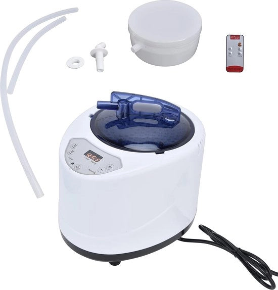 Generatore di Vapore per Sauna 26 Litri Portatile in Acciaio Inossidabile - Visualizzazione Orario per Bagno SPA a Casa - Detox del Corpo - Rinnovamento della Pelle (Fusto per Presa EU)