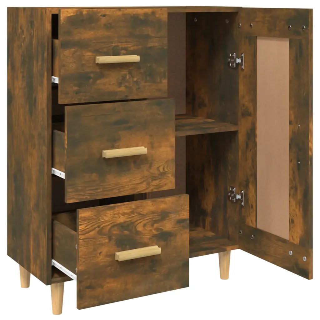 Credenza-Buffet-Armadio da cucina Rovere Fumo 69,5x34x90 cm in Legno Multistrato 326482