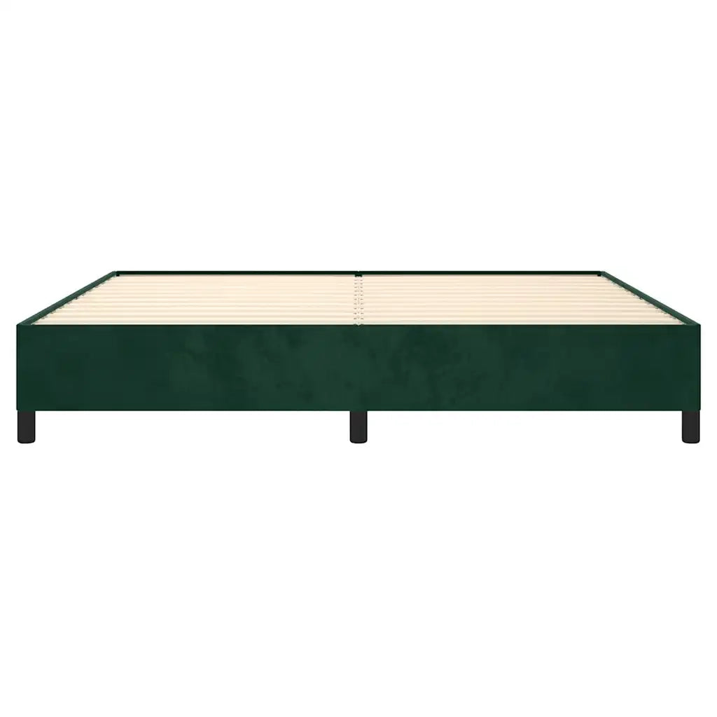 Giroletto senza Materasso-Struttura Letto Verde Scuro 200x200 cm in Velluto 832341